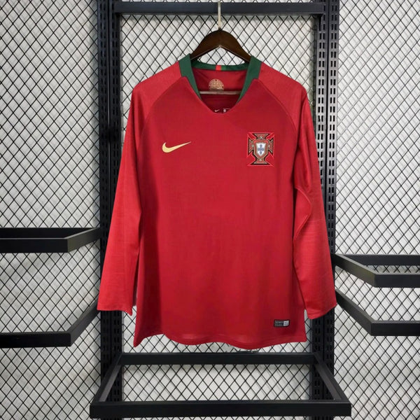 Portugal · 2018 · Home · Long Sleeve Retro Jersey