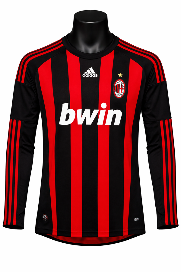 AC Milan · 2008/09 · Home · Jacquard · Long Sleeve Retro Jersey
