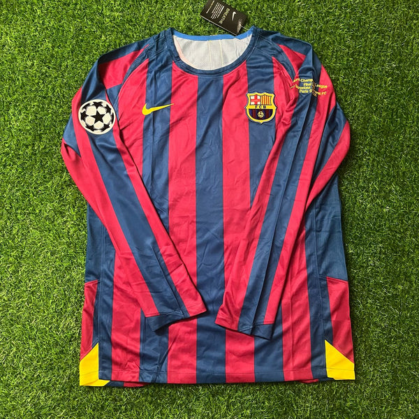Barcelona · 2005/06 · Home · Champions League edition · Long Sleeve Retro Jersey