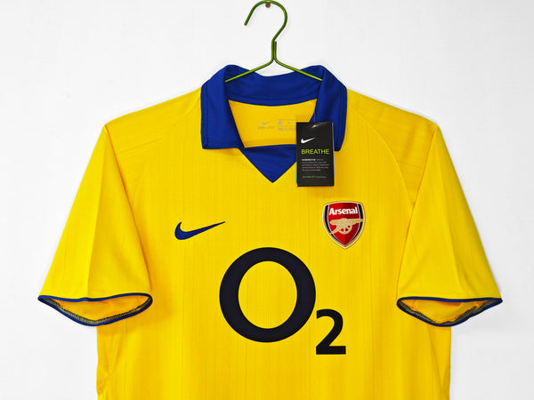 Arsenal · 2003/04 · Away · Yellow · Retro Jersey