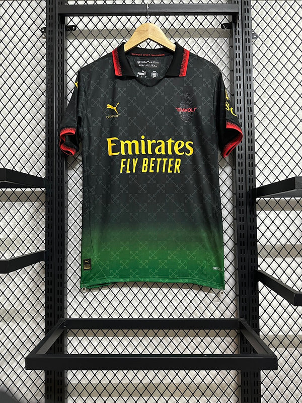 AC Milan · 2024/25 · Fourth · Black/green; Green · Jersey