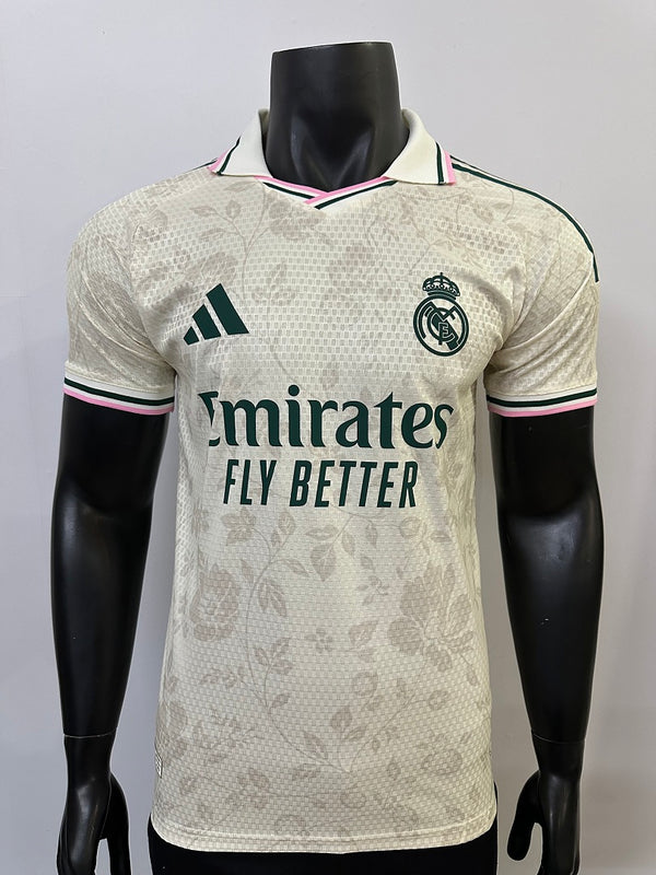 Real Madrid · 2026/27 · Floral; Subtle pattern; Beige; White · Player · Jersey