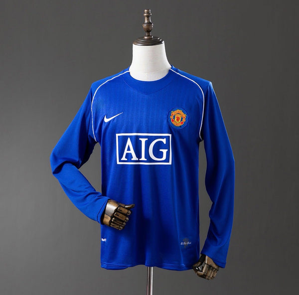 Manchester United · 2007/08 · Goalkeeper · Blue · Long Sleeve Retro Jersey