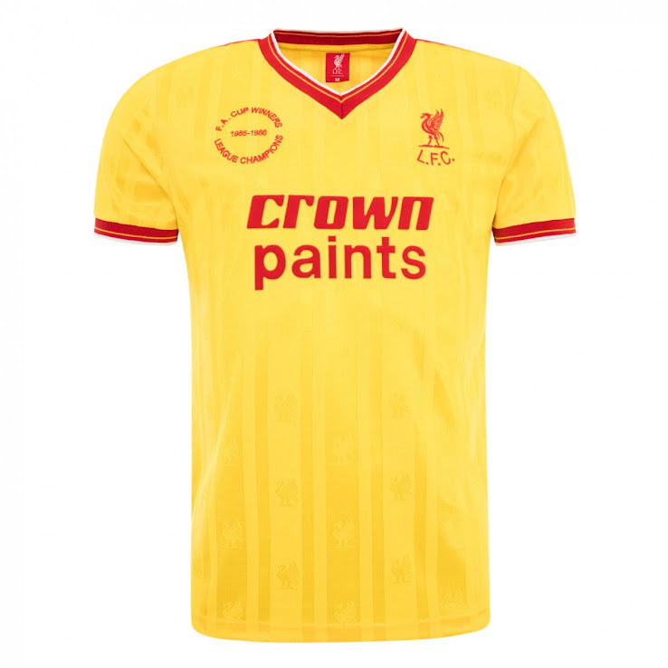 Liverpool · 1985/86 · Third · Yellow · Retro Jersey front view