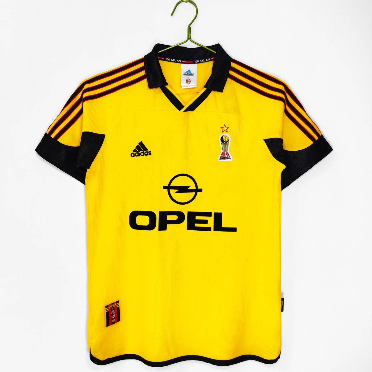 AC Milan · 1999/00 · Away · Yellow · Retro Jersey front view