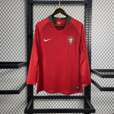 Portugal · 2018 · Home · Long Sleeve Retro Jersey front view