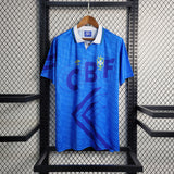 Brazil · 1992 · Away · Blue · Retro Jersey front view