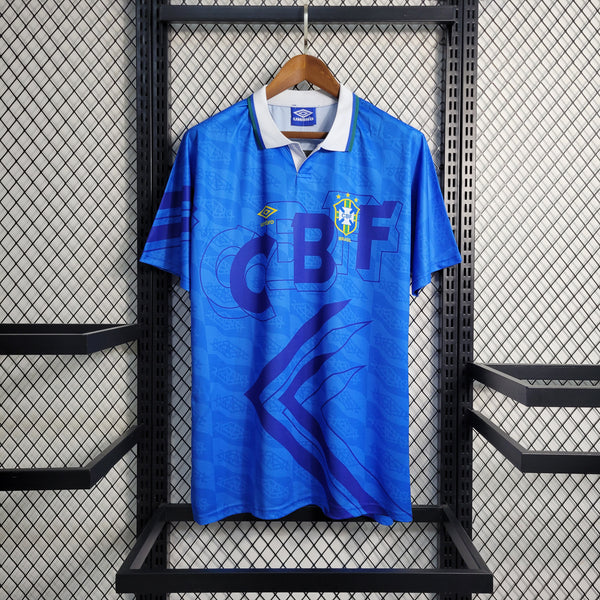 Brazil · 1992 · Away · Blue · Retro Jersey