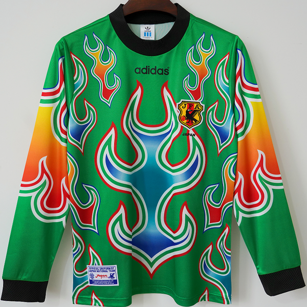 Japan · 1998 · Goalkeeper · Green · Long Sleeve Retro Jersey