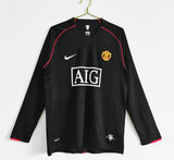 Manchester United · 2007/08 · Away · Black · Long Sleeve Retro Jersey front view