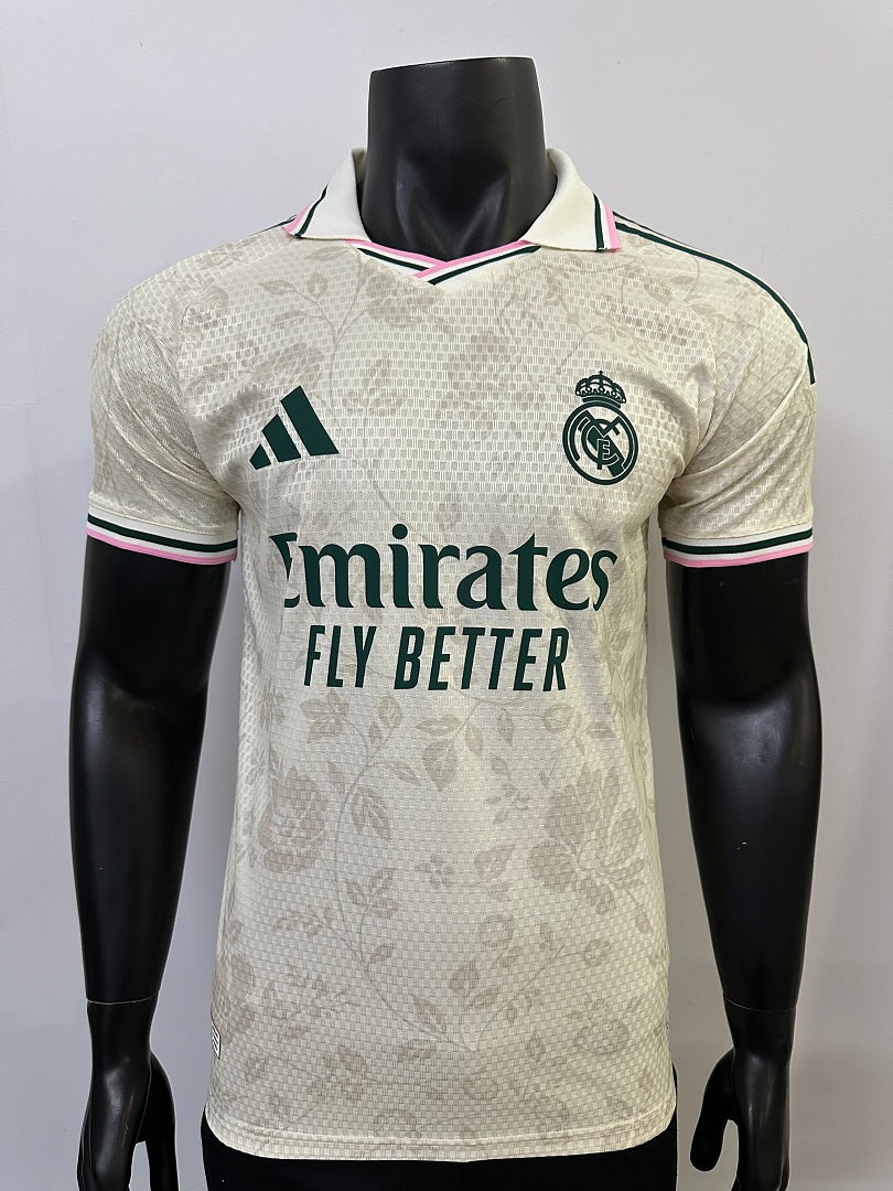 Real Madrid · 2026/27 · Floral; Subtle pattern; Beige; White · Player · Jersey
